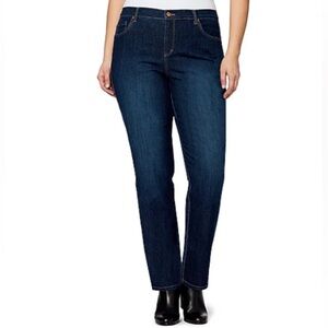 Gloria Vanderbilt Amanda Dark Blue Tapered-Leg Women’s Jeans Sz 16P New